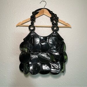 90s Black Vintage Bag Lane Bryant NWT Patent Leather Handbag